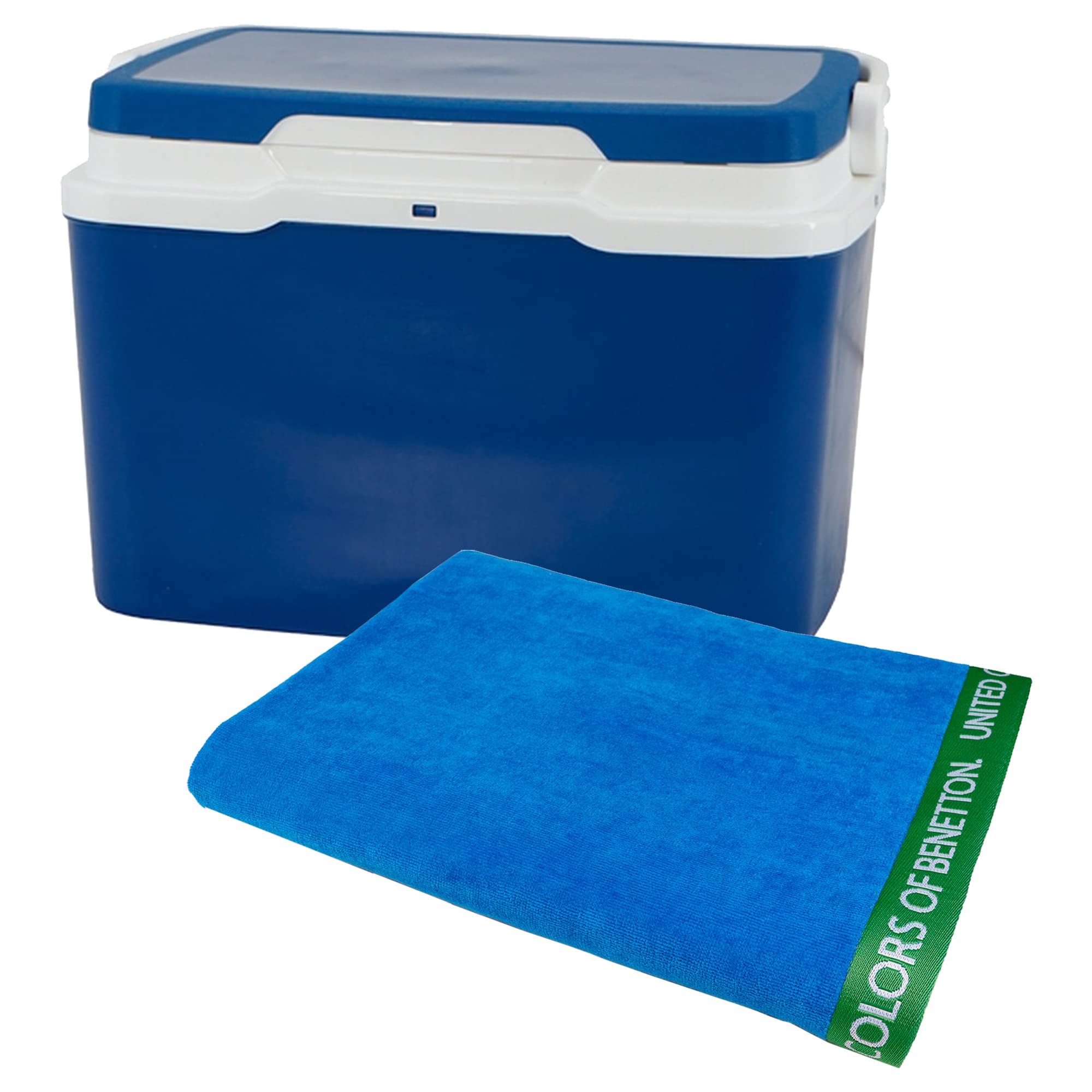 WELL HOME MOBILIARIO & DECORACIÓN Fridge 5 Litres + Beach Towel 90 x 160 cm 380 g/m² 100% Cotton Blue