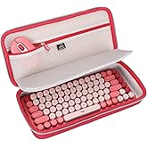 Aproca Case Compatible with Logitech POP Keys Mechanical Wireless Keyboard and POP Wireless Mouse/Keychron K2 Wireless Keyboard, Portable Storage Bag for Accessories -Red (Case Only)