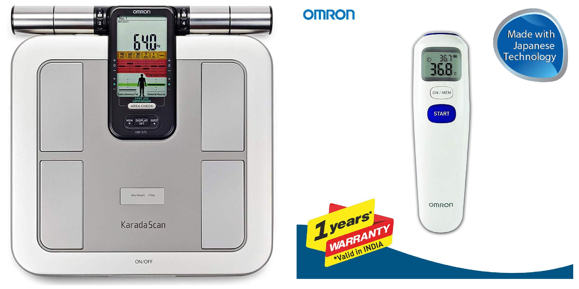 Buy Omron HBF 375 Karada Scan Complete Digital Body Composition Monitor