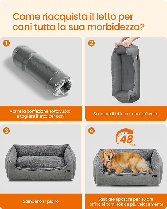 Cuccia per Cani, Bordi Rialzati, 110 x 75 x 27 cm