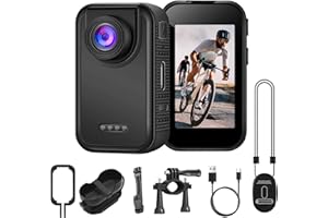 3T6B 1080P HD Action Camera, Mini Portable Body Camera, 130° Wide Angle Thumb Camera with Magnetic Helmet Mount for Biking, C