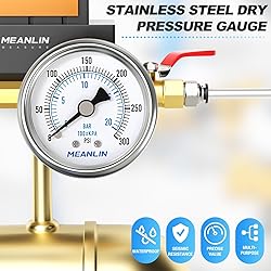 MEANLIN MEASURE 0~300Psi Dry Pressure Gauge