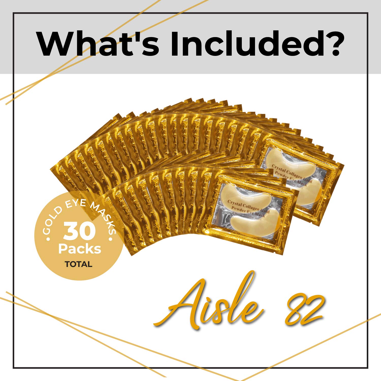 30 Pairs of 24K Gold Eye Mask for Sensitive Skin - Collagen Under Eye Mask for Dark Circles Under Eye Treatment for Women and Men - Gold Eye Masks for Dark Circles and Puffiness - Under Eye Gel Patches for Under Eye Bags Treatment - Easy to use Gold Eye Patches / Under Eye Patches for Every Day Use : Beauty