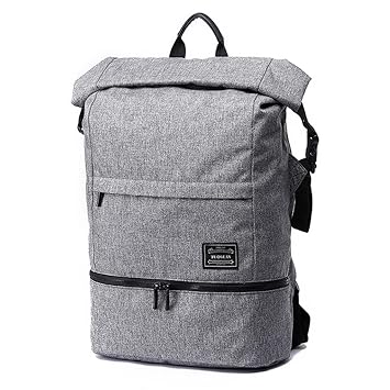 Neuleben Wasserdicht Kurierrucksack mit Diebstahlschutz Laptopfach für 15,6´´ Rucksack Daypack für Sport Schule Fahrrad (Grau