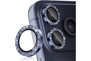 imluckies Glitter Camera Lens Protector for iPhone 17 Pro/iPhone 17 Pro Max, AR+AF Tempered Glass & 9H Hardness Shatterproof,