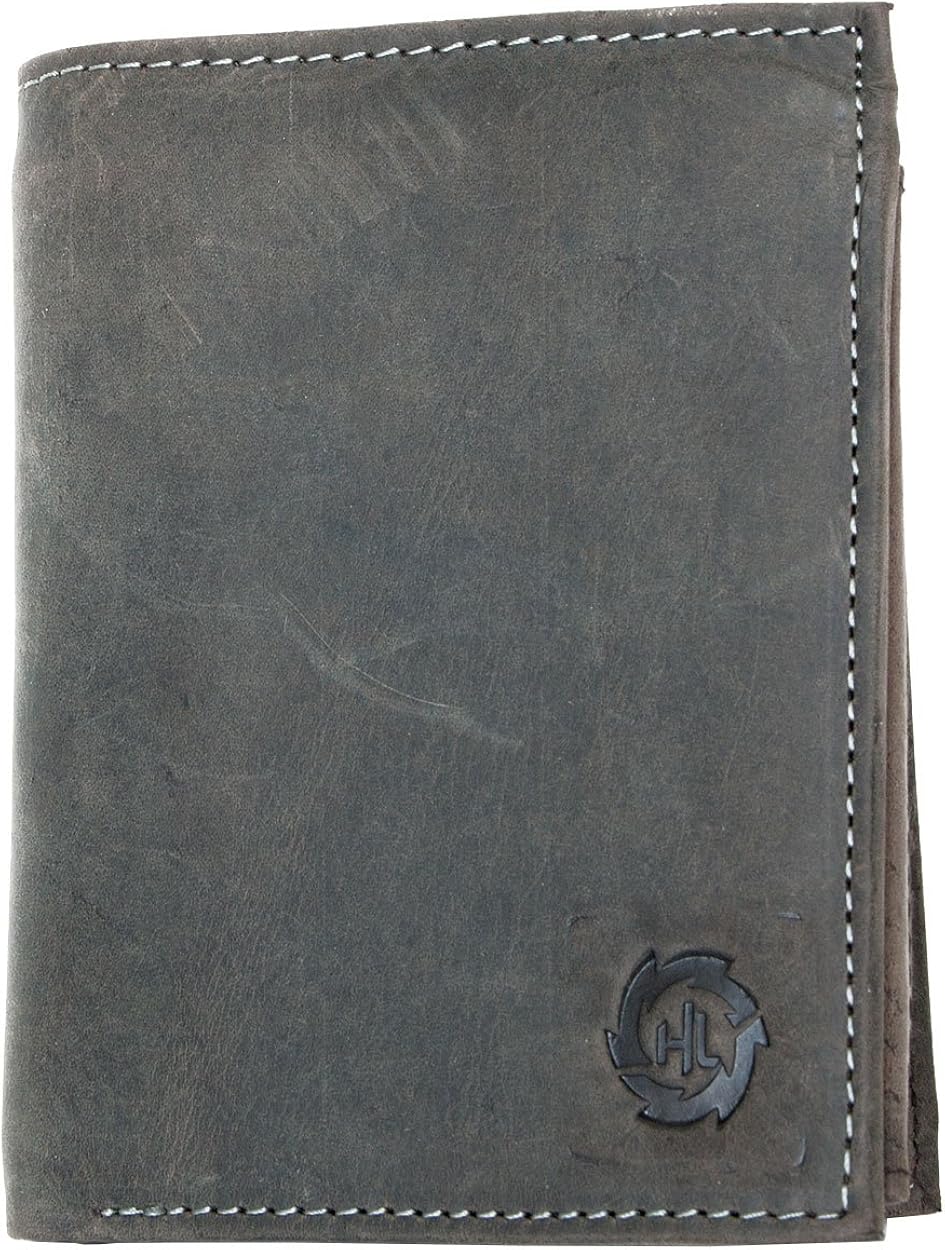 Grey Strong Genuine Leather Wallet HL