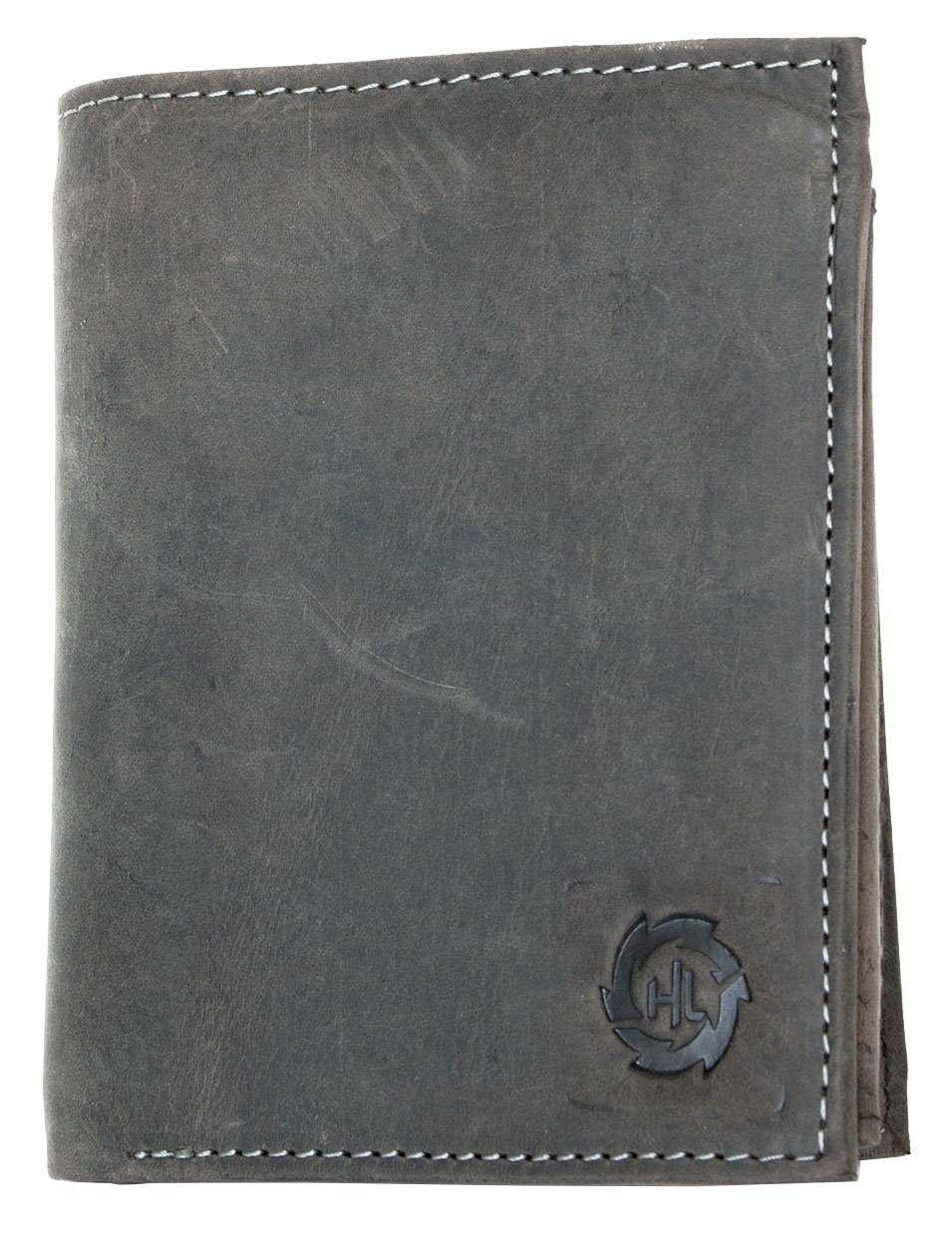 Grey Strong Genuine Leather Wallet HL