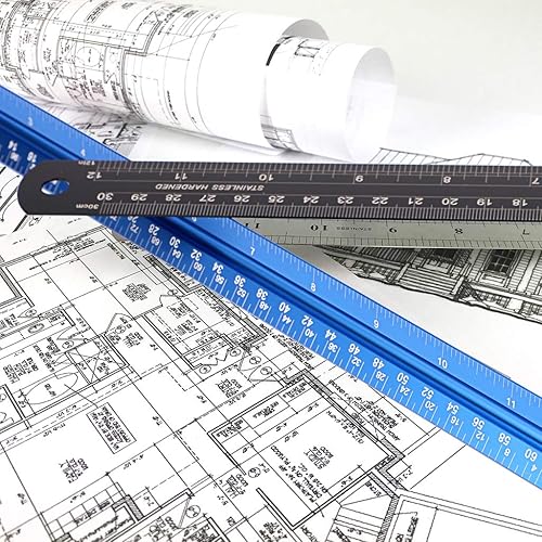 12-Inch Architectural and Engineering Scale Ruler Set Imperial