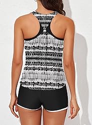 Aleumdr Womens Tankini Swimsuits Athletic Three