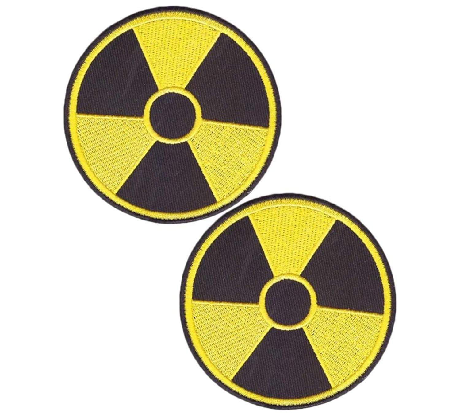 Photo 1 of 1pcs Nuclear Radiation Biohazard Logo Embroidered Iron on/sew on Patch