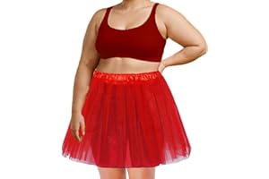 SUFEINI Women's Teen Adult Tutu Skirt Plus Size Tutu Skirt Women Short Dance Ballet Tutu Halloween Costume Running Tutu