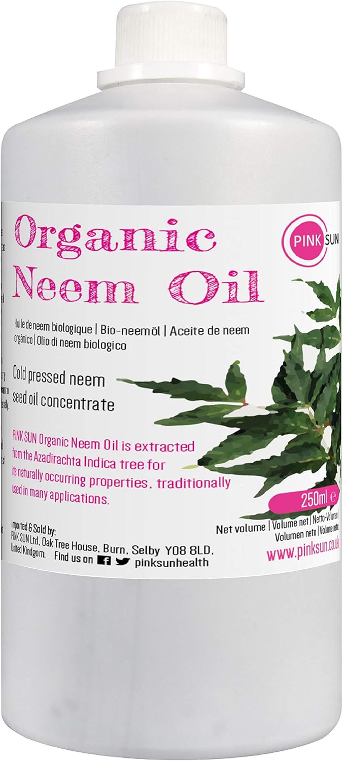 PINK SUN Aceite de Neem Puro Orgánico 250ml Virgen Prensado en ...