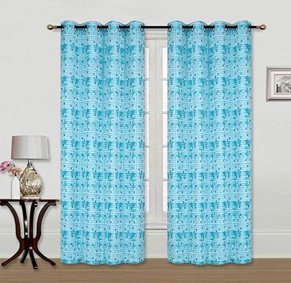 Waple Verdunkelungs-vorhänge Öse für Wohnzimmer Himmelblaue einfache