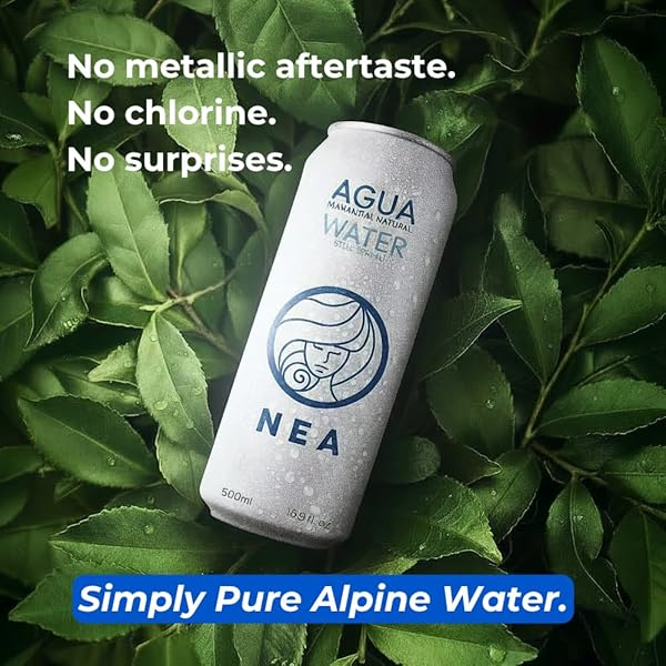 NEA CANNED WATER – AUSTRIAN ALPS SPRING MINERAL CAN WATER IN ALUMINUM CANS – PLASTIC FREE BPA FREE 16.9OZ (1 CASE – PACK OF 12)