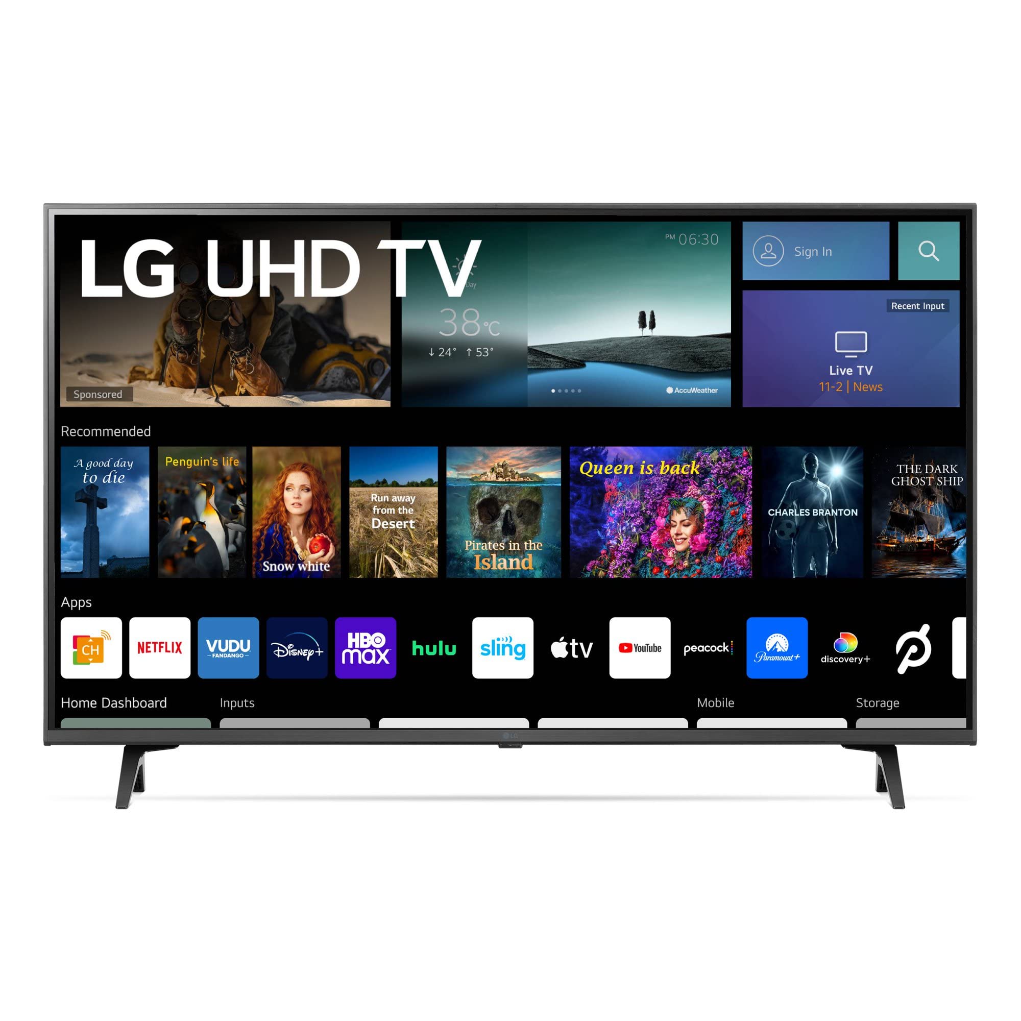LG 43 Inch Class UQ7070 ZUD series LED 4K UHD Smart webOS 22 TV for