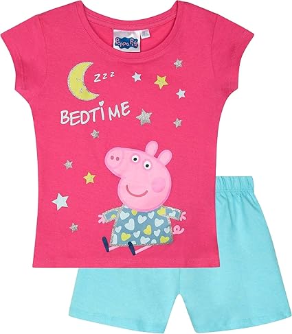Peppa Wutz Schlafanzug Shorty Mädchen Kurz Peppa Pig