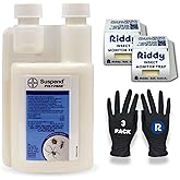Suspend Polyzone Insecticide, 2-Pack Riddy Insect Monitor Boards, 3-Pack Riddy Nitrile Gloves, Comprehensive Indoor and Outdoor Solution