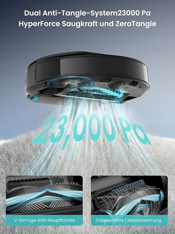 M5 Pro Saugroboter mit Wischfunktion, 23.000Pa Saugkraft — Foto 2 von 8