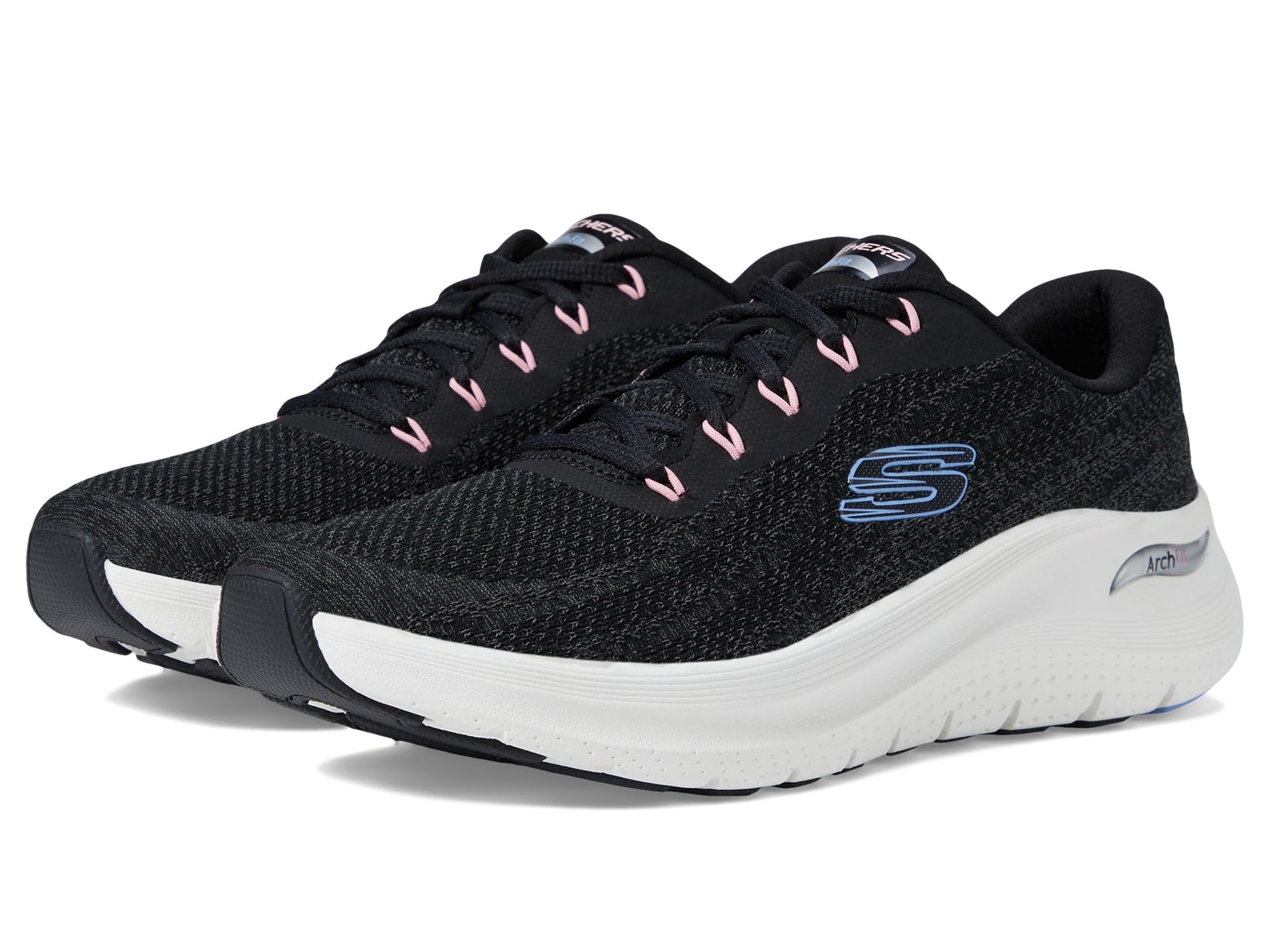Skechers Sport Women’s Women’s Arch FIT 2.0-Rich Vision Sneaker, BKMT=Black/Multi, 6.5 Wide