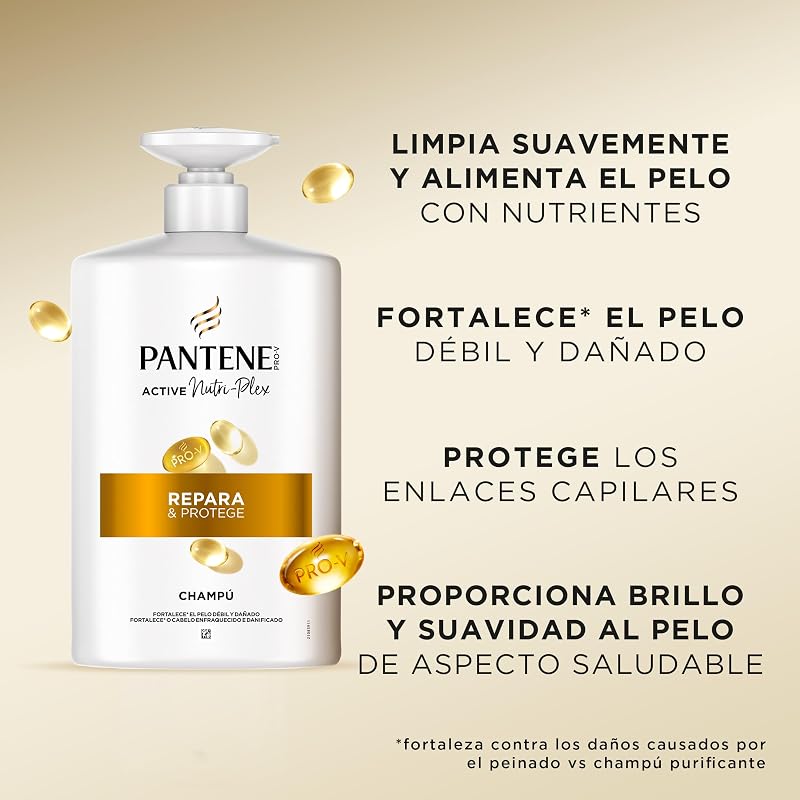 Pantene pro-v repara e protege o condicionador com dispensador de 800ml para cabelos secos e danificados. leve, de uso diário, aparência não gordurosa. com provitamina b5 e mistura de nutrientes. nutri-plex ativo