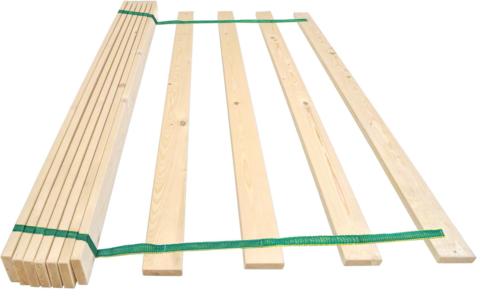Small Double 4ft Wooden Replacement Solid Pine Flat Bed Slats Set 1212mm Webbed - Standard 11 Slat Pack