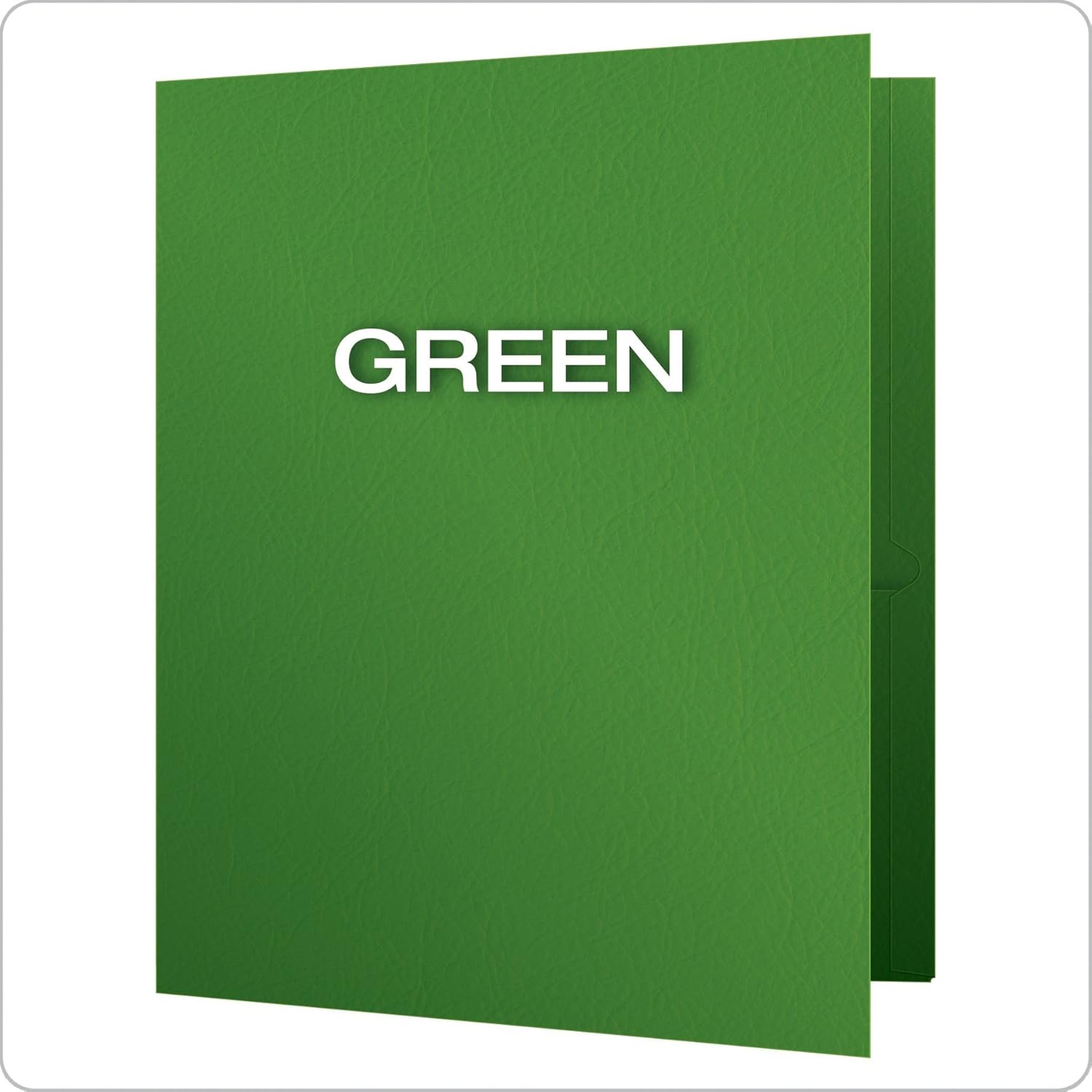 Oxford Twin-Pocket Folders, Textured Paper, Letter Size, Green, Holds 100 Sheets, Box of 25 (57503EE): Office Products