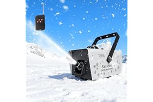 BIPOLARLIGHT 1500W Snow Machine Snowflake Maker for Outdoor Indoor, Fake Snow Maker Machine with Remote & Manual 5L/169oz Tank for Christmas Party Wedding Photography Parties Stage Parades