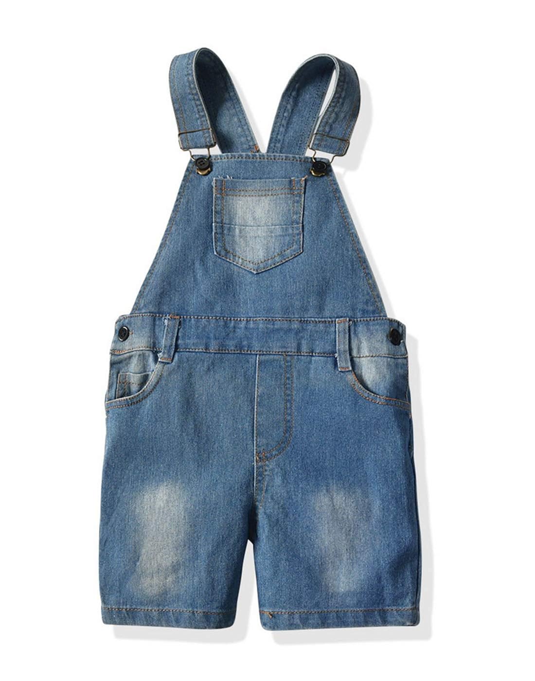 Buy LAPA Baby Boys Denim Overalls, Boy Shorts Adjustable Strap Pocket