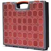 AIRTOON Multi-Purpose Toolbox, Professional Organizer with 24 Bin Compartments, Box Organizer for Hardware, Screws, Bolts, Nuts, Nails, Tools, Arts