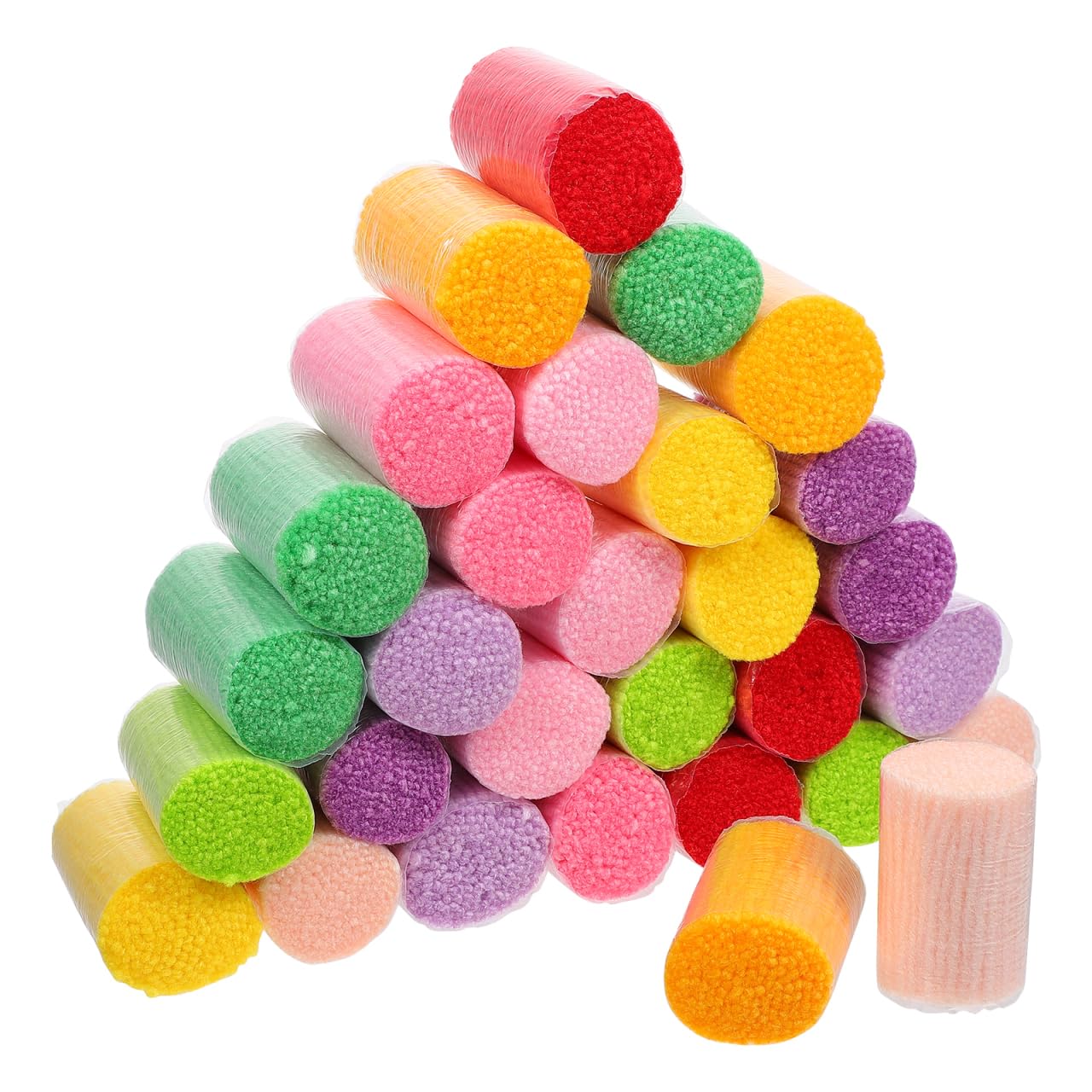 EXCEART 30pcs Acrylic Yarn Latch Hook for DIY Craft Projects Multi-Colored Knitting for Rug Making Crochet for Pillows Blankets and More