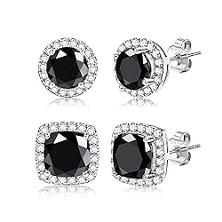 Hayoso Cubic Zirconia Stud Earrings for Women Men