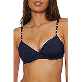 Trina Turk Womens Monaco Twist Underwire Bikini Top, Adjustable, Tie Back, Swimwear Separates for Women