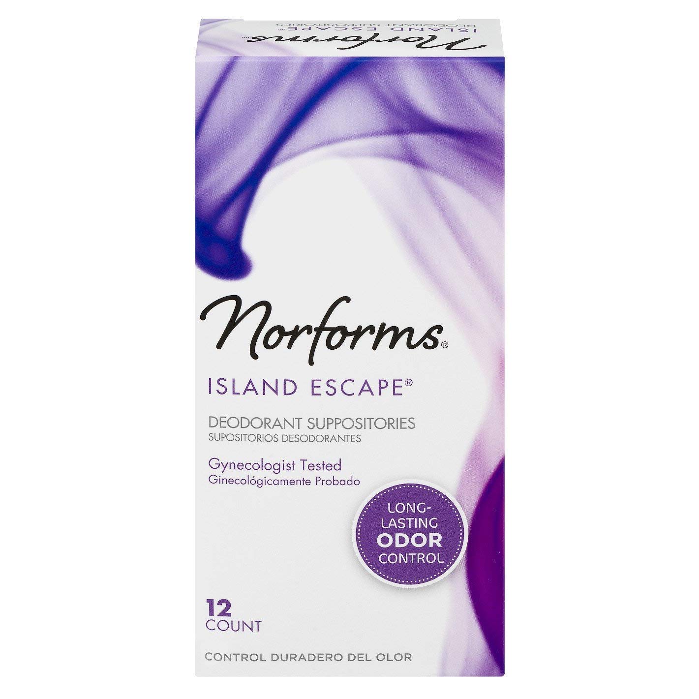 Norforms Tropical Splash Deodorant Suppositories 12 each
