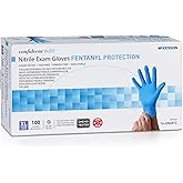 McKesson Confiderm 6.8C Nitrile Exam Gloves, X-Large, 100 Per Box, Chemo Tested, Powder-Free, Fully Textured, Standard Cuff, Ambidextrous, Durable Medical Gloves for High-Tactile Sensitivity