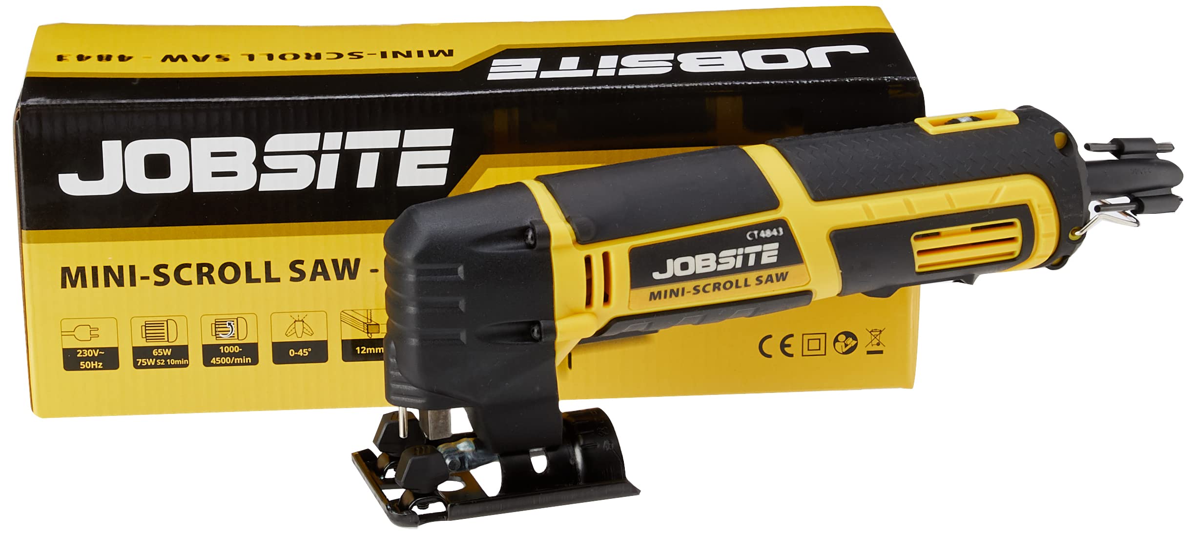 NEILSEN 75WATT Mini Scroll Saw 4, Jigsaw CT4843, Ideal for Intricate CUTS,Yellow