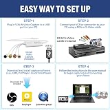 VIXLW VHS to Digital Converter USB Video Capture Card RCA to USB view 3