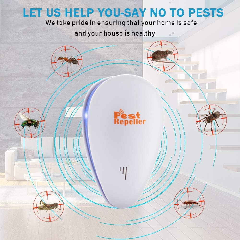 Palmandpond Ultrasonic Pest Repeller, 2021 Upgrade Electronic Plug-in Pest Control Pest Repellent 6 Pack for Rodents, Ants, Cockroaches, Bed Bugs, Mosquitos, Flies, Spiders : Garden & Outdoor