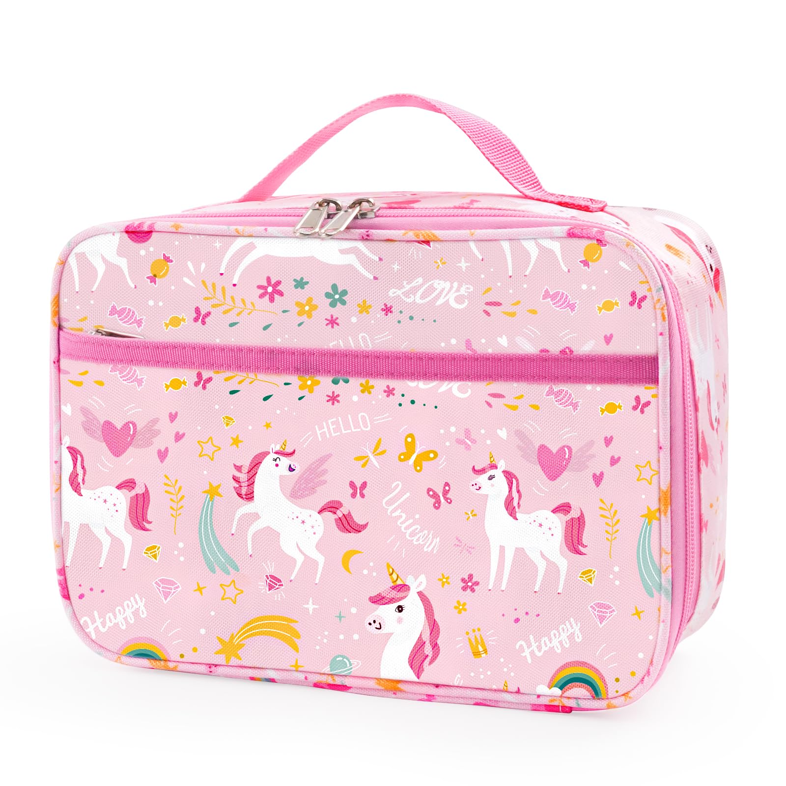 MOKANI Lunch Bag Kids, Insulated Lunch Box for Boys Girls, Portable Meal Tote Kit, Back to School Gifts, Water-Resistant Multi-Compartment Bags for School Home Office Teenagers Women