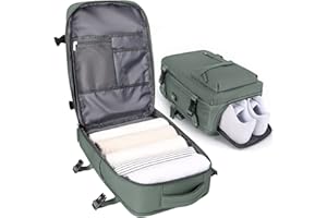 VGCUB Large Travel Backpack Bag for Women Men,Carry on Backpack,17 Inch Laptop Business Work Waterproof Backpack with Laptop Compartment,Person Item Flight Approved,Mochila de Viaje,Green Large