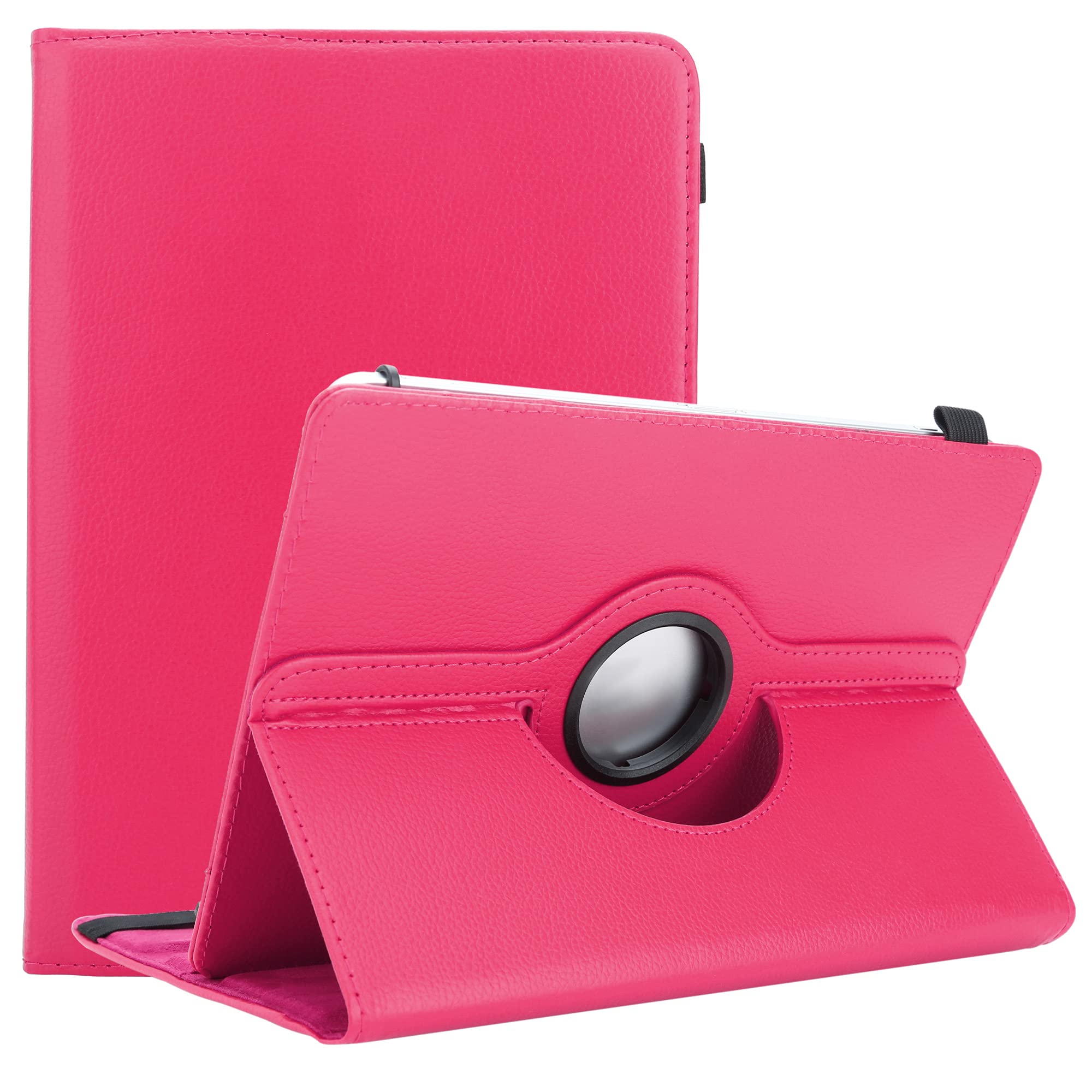 Cadorabo Tablet case compatible with 7" Tablets in PINK - Protective cover made of synthetic leather with stand function - 360 degree case with elastic band
