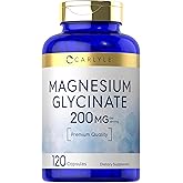 Carlyle Magnesium Glycinate | 200mg | 120 Capsules | Non-GMO and Gluten Free Supplement