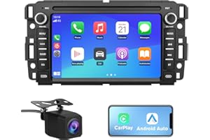 J JUNSUN Car Radio Stereo for Chevy Silverado GMC Sierra 2007-2013, Android 13 with CarPlay Android Auto Bluetooth GPS Navigation Touch Screen Head Unit, 7 Inch IPS Screen 2GB RAM+ 32GB ROM