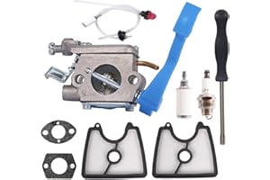 Mikatesi 590460102 545081811 Carburetor for Husqvarna 125B 125BX 125BVX Leaf Blower Trimmer for Zama C1Q-W37 Carb 545 08 18-11 545112101 581798001 with Air Filter Fuel Line Kit
