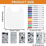 ALAHUGYEF 12 Pcs White Baby Bibs DIY Bandana Dribble Bib Painting view 2