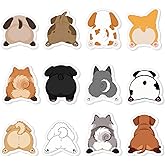 Yinder 24 Pads Cute Sticky Notes Fun Kawaii Animal Sticky Notes Pads Bulk Cartoon Memo Self Adhesive Gift for Valentines Veterinary Office School Tab Party Supplies(Cute Dog)
