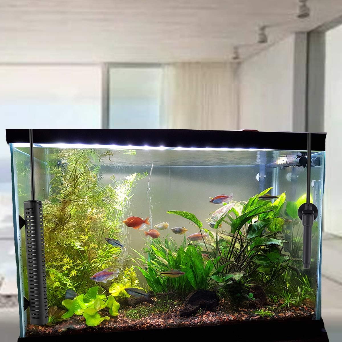 Auto Submersible Heater for Fish Tank 1530 Gallon with External Led