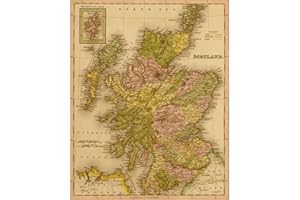 ArtDirect Scotland 1844 11x14 UnFramed Art Print Poster Ready for Framing by Vintage Maps