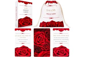 BWTY Best wishes to you Love Oracle Cards Deck Love Tarot Cards for Beginners with Meanings on Them Romatic 54 PCS Rose Self Care Affirmations Cards(2.75 x 4.72)…