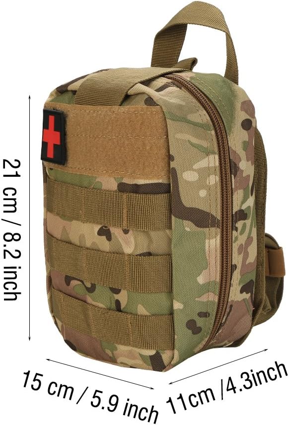 VGEBY1 First Aid Pouch, Survival Medical Utility Bag Military Emergency Backpack with Patch for Traveling Camping Cycling Climbing - Image 3