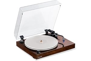 Fluance RT85 Turntable with Ortofon Cartridge, Acrylic Platter, Speed Control, and Vibration Isolation - Walnut
